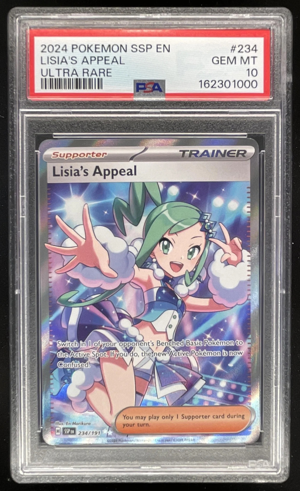 2024 Pokemon Surging Sparks #234/191 Lisia\'s Appeal PSA 10 2024 Pokemon Surging Sparks #234/191 Lisia\'s Appeal PSA 10