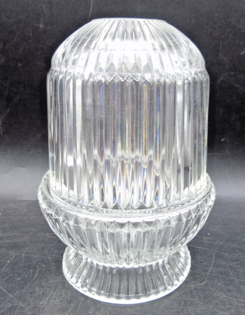 Homco Vintage Marked Ribbed Clear Glass Princess Fairy Lamp Nice Homco Vintage Marked Ribbed Clear Glass Princess Fairy Lamp Nice