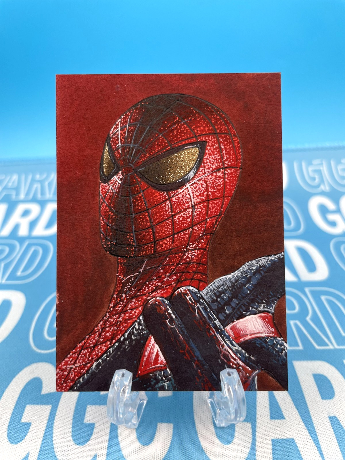 【Black Card】GGC Studio Spider-Man Custom Art Sketch Card 1/1 AUTO 【Black Light】 【Black Card】GGC Studio Spider-Man Custom Art Sketch Card 1/1 AUTO 【Black Light】