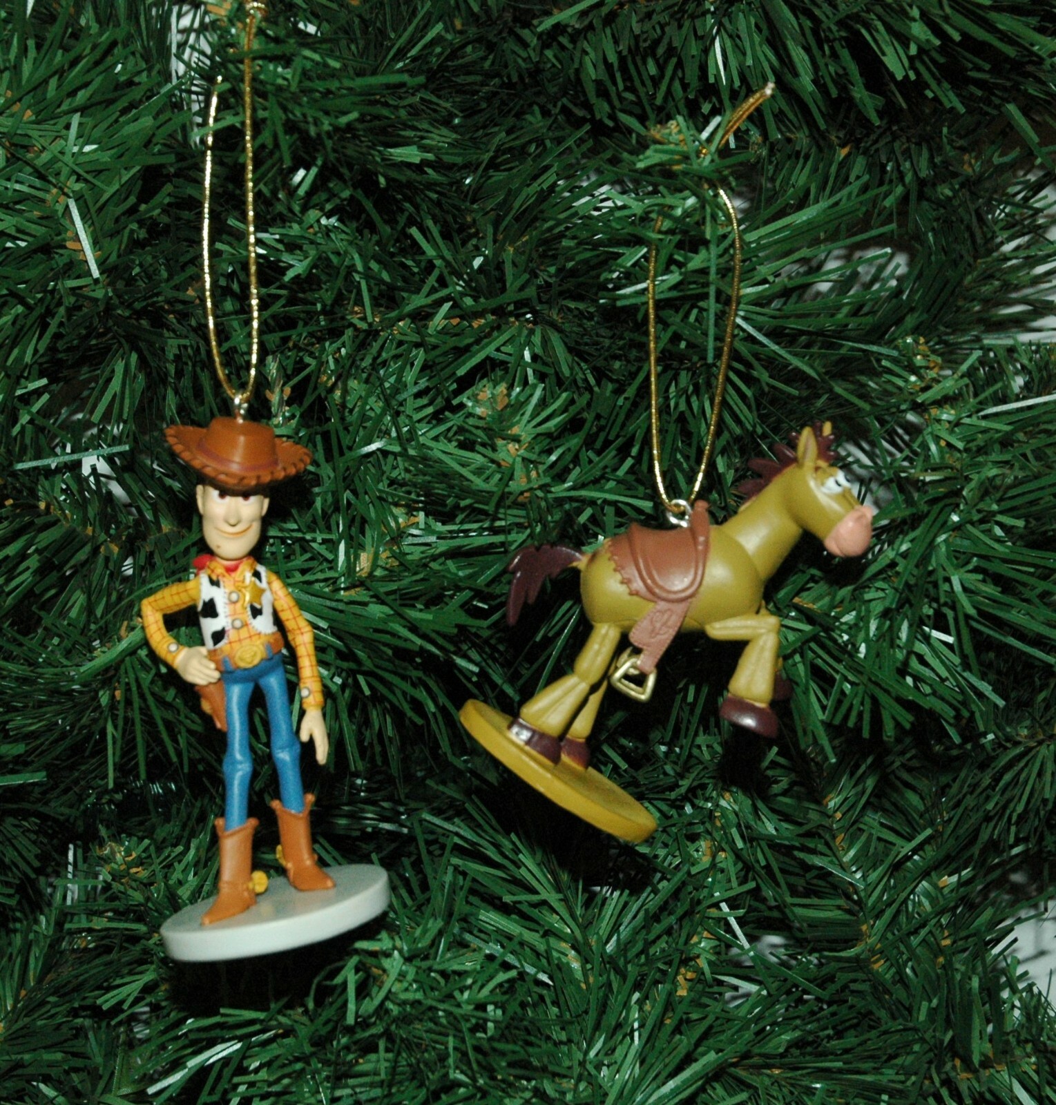 A Pair of Woody and Bullseye Toy Story Christmas Ornaments A Pair of Woody and Bullseye Toy Story Christmas Ornaments