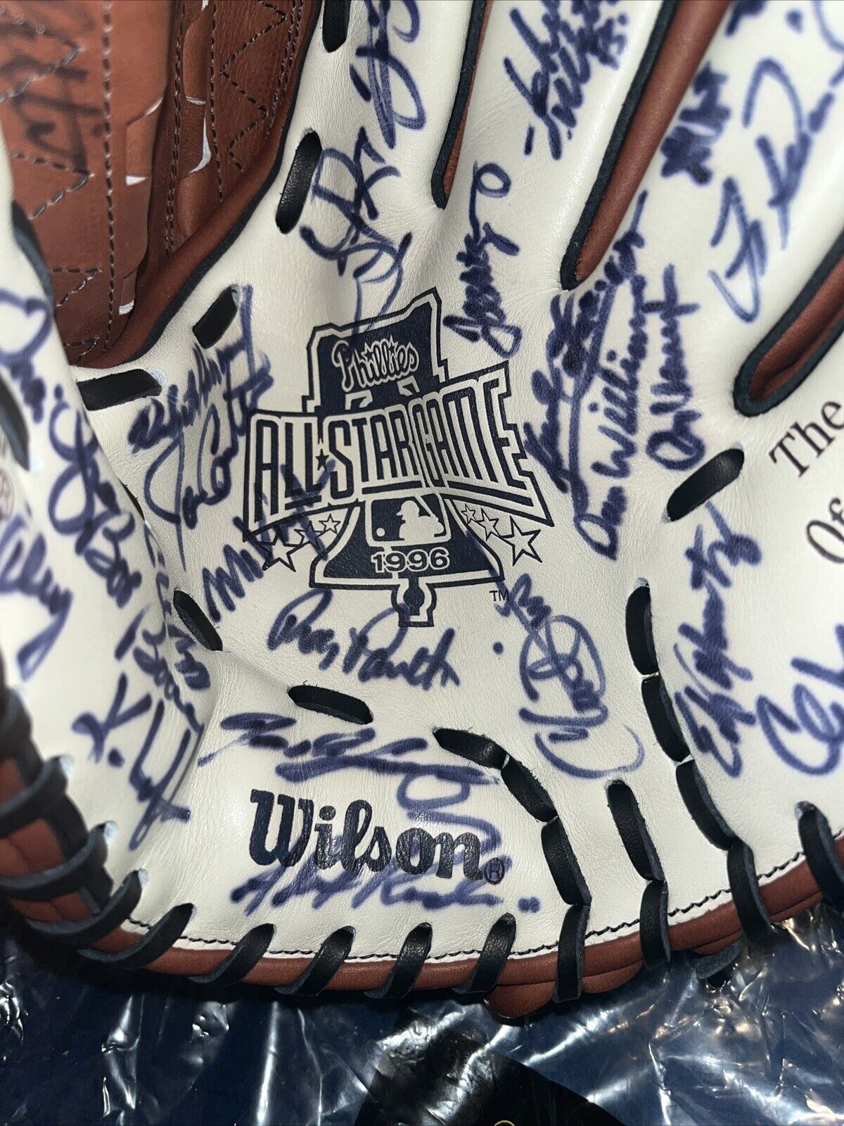 MLB 1996 All-Star Team Signed Glove-RARE