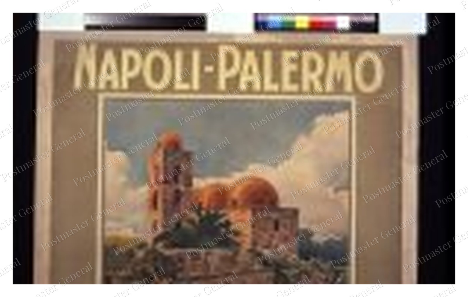 Naples Palermo Railway Poster Standard Postcard COPY RPPC Naples Palermo Railway Poster Standard Postcard COPY RPPC