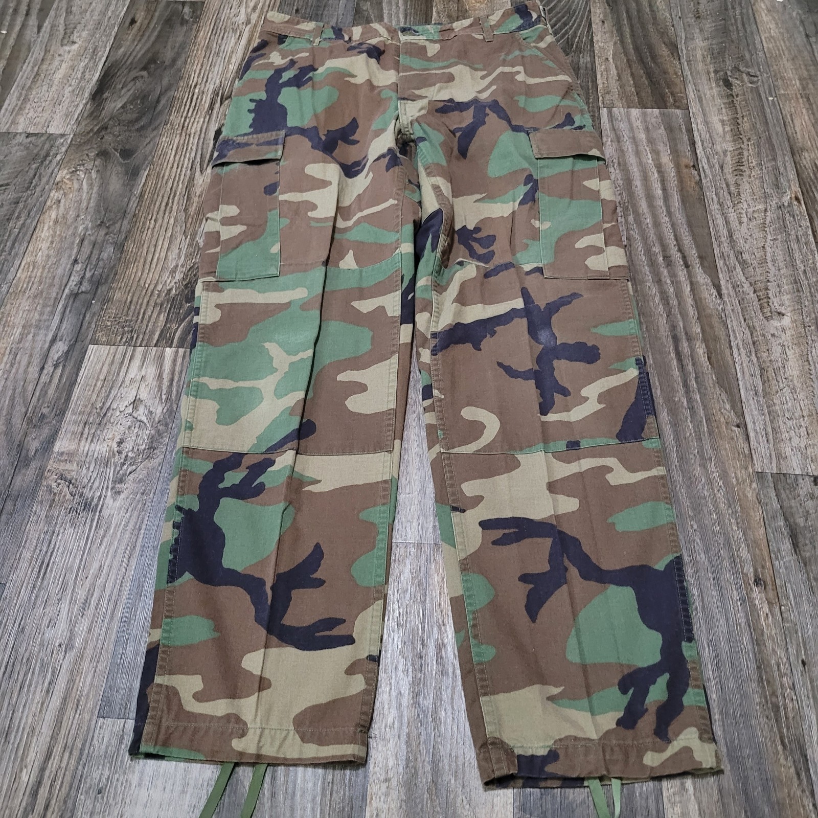 US Military Army Woodland BDU Cargo Trousers/Pants Medium Regular 1990s 90s