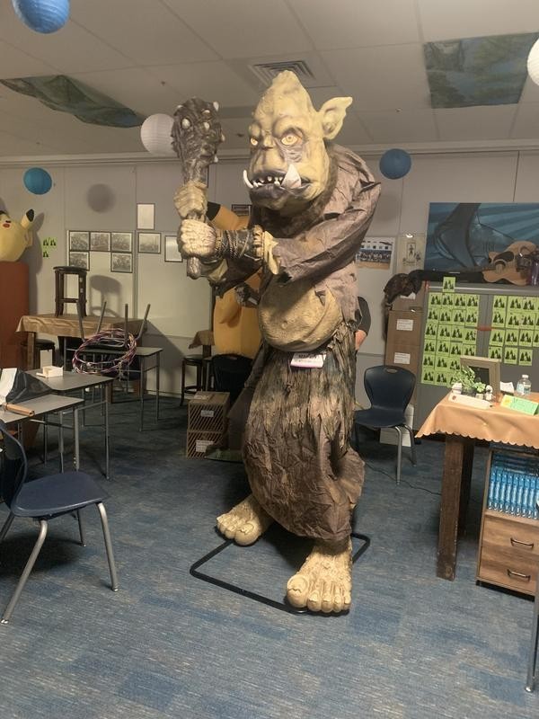 HOME DEPOT 8 Ft Giant-Sized Animated Tumble the Troll Halloween Animatronic Prop HOME DEPOT 8 Ft Giant-Sized Animated Tumble the Troll Halloween Animatronic Prop