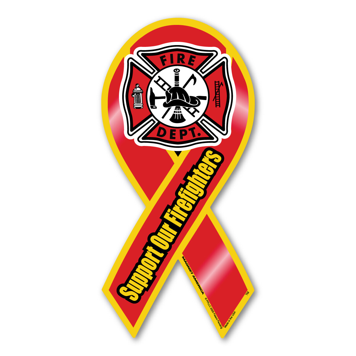 Support Our Firefighters Ribbon Magnet Support Our Firefighters Ribbon Magnet