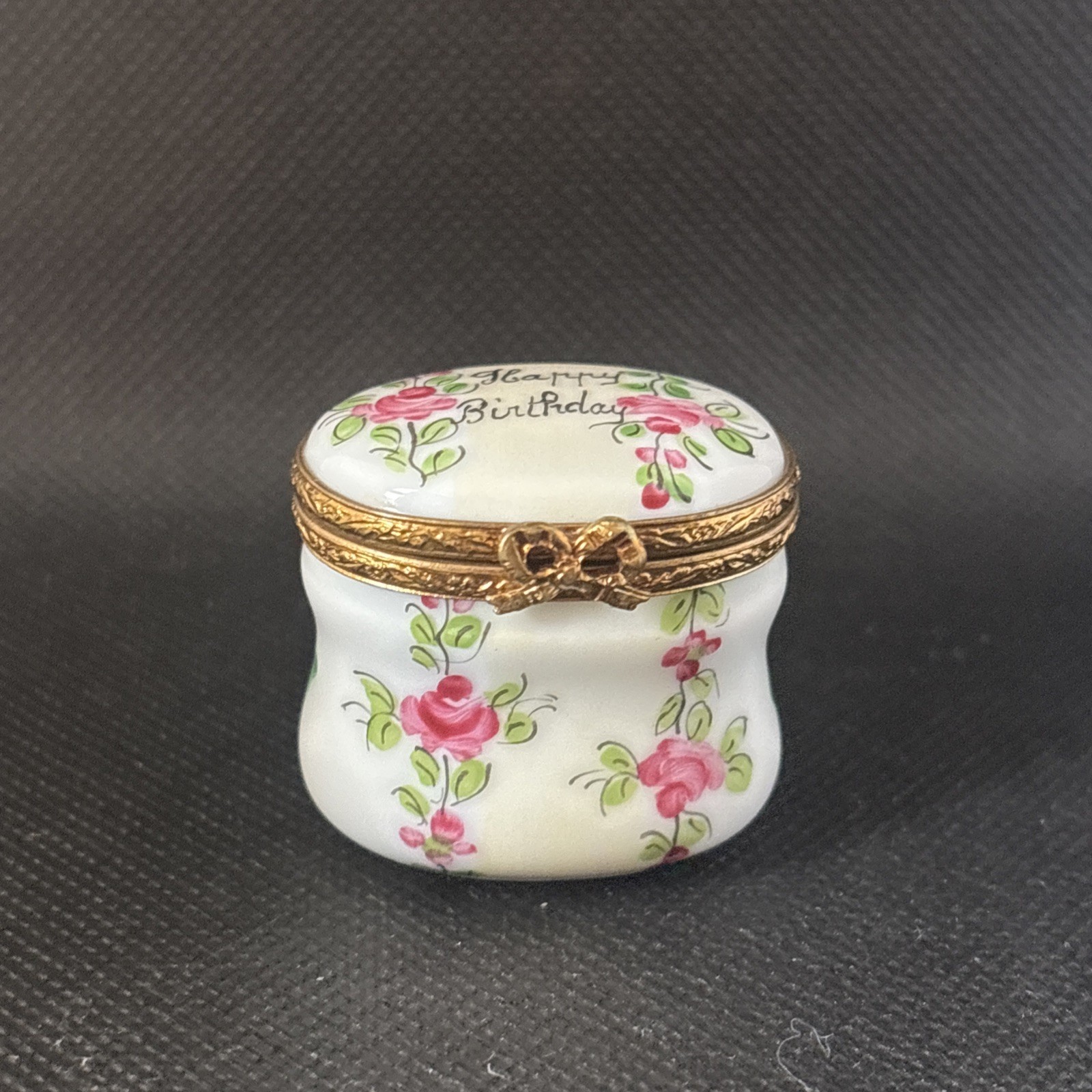 Limoges Floral Birthday Box Trinket Box Limoges Floral Birthday Box Trinket Box