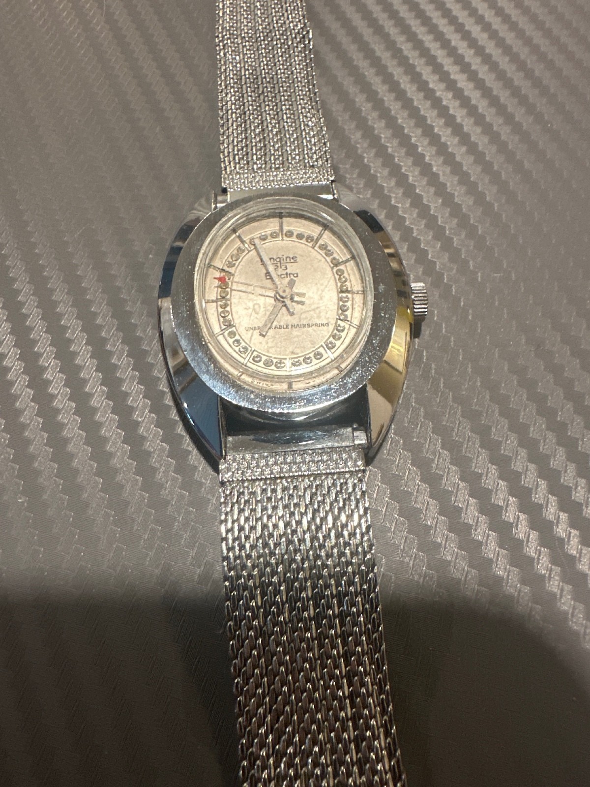 Vintage Longine 23 Electra Swiss Mechanical Watch Crystal Dial Mesh Band WORKING Vintage Longine 23 Electra Swiss Mechanical Watch Crystal Dial Mesh Band WORKING