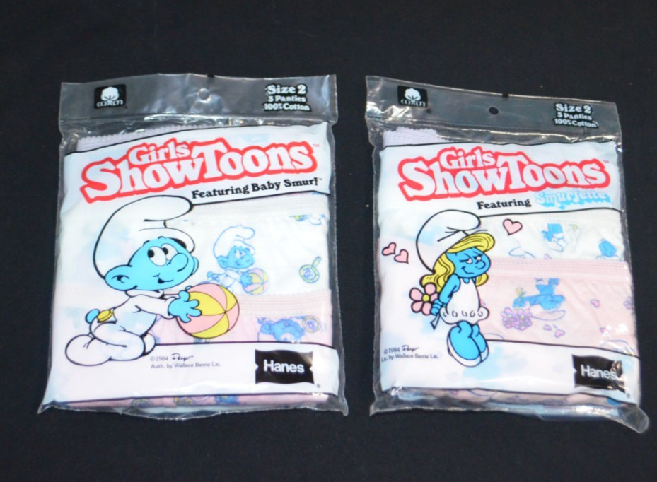 New Vintage 1984 Hanes Girls ShowToons Smurfs Smurfette Panties Underwear Size 2 New Vintage 1984 Hanes Girls ShowToons Smurfs Smurfette Panties Underwear Size 2