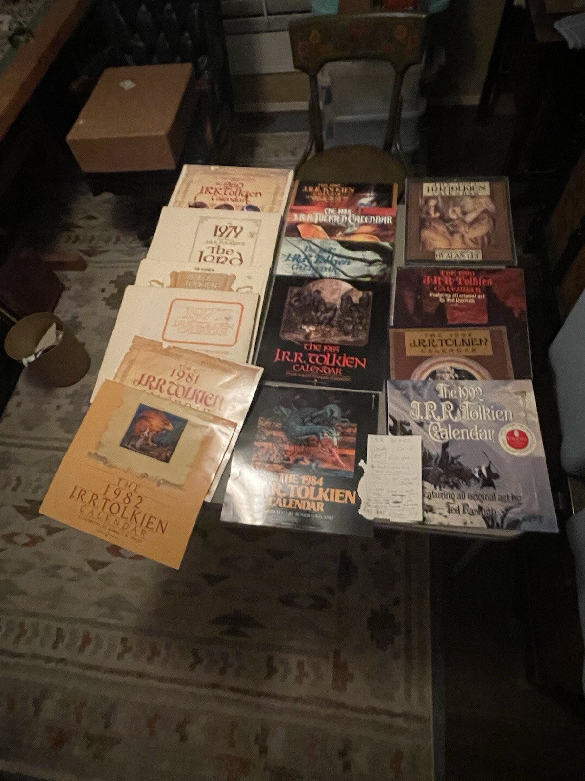 J.R.R. Tolkien Lord Of The Rings Calendars Lot of 14, New , No Markings, Nice J.R.R. Tolkien Lord Of The Rings Calendars Lot of 14, New , No Markings, Nice