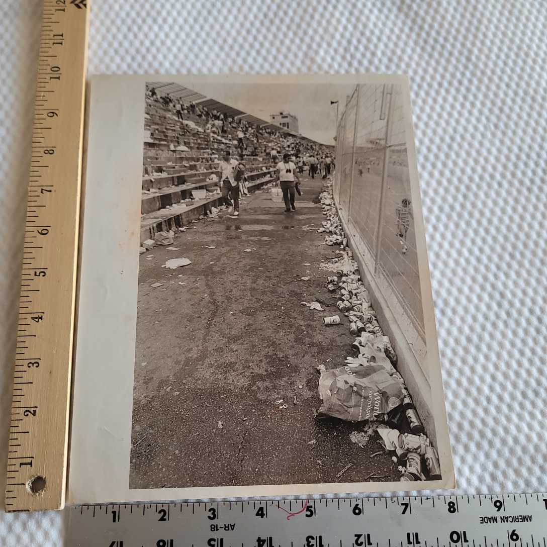 Vintage 1974 Charlotte NASCAR Press Photo GARBAGE Fans Leave Their Mark Vintage 1974 Charlotte NASCAR Press Photo GARBAGE Fans Leave Their Mark