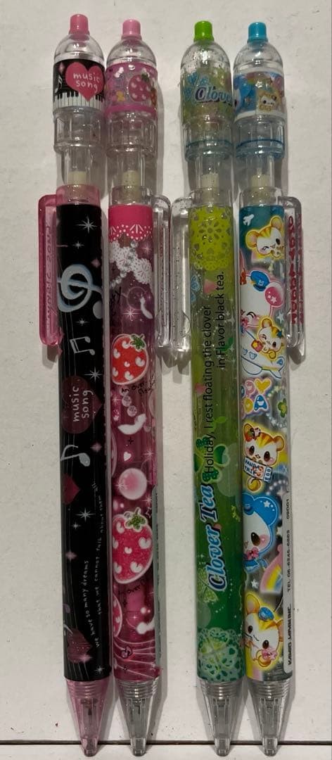 Heisei Retro Mechanical Pencil Kamio Japan 4 piece set #9cb77f