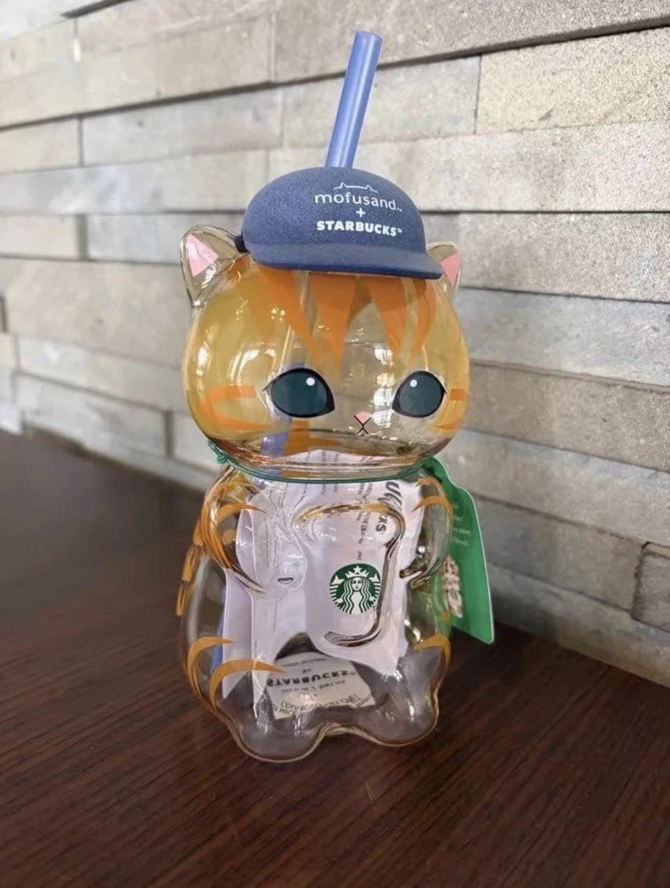 Starbucks Singapore x Mofusand 2026 Collection Cat Shaped Glass Cup Starbucks Singapore x Mofusand 2026 Collection Cat Shaped Glass Cup