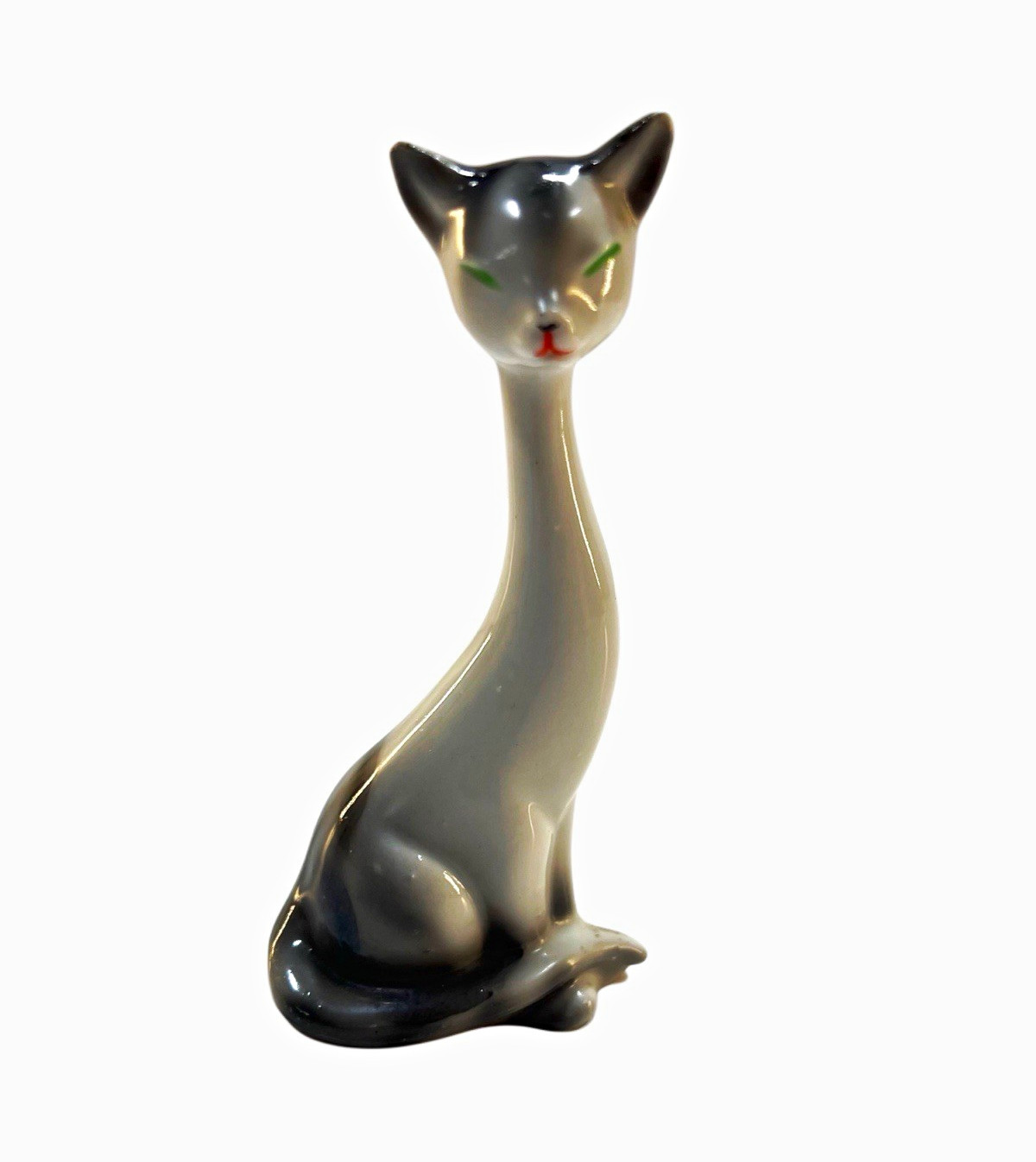 Vintage Siamese Cat Long Neck Kitsch Blue Eyes Collectable Vintage Siamese Cat Long Neck Kitsch Blue Eyes Collectable