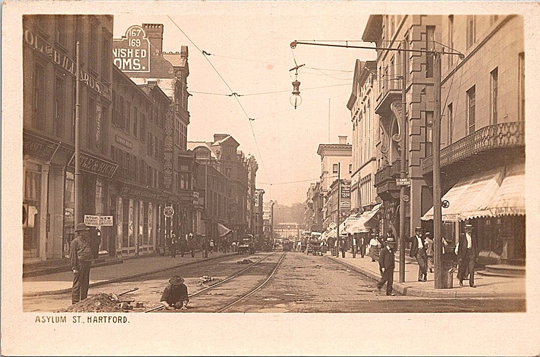 Hartford Connecticut Street Scene RPPC 1905 Business District Hartford Connecticut Street Scene RPPC 1905 Business District