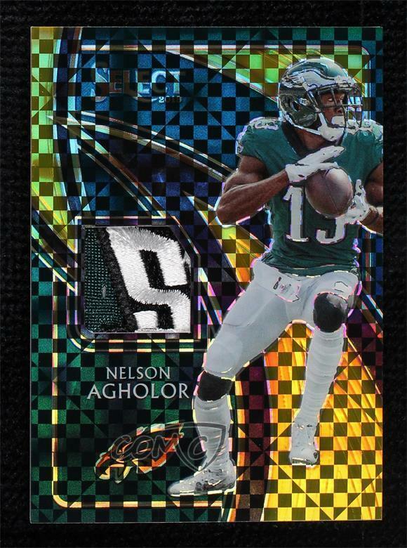 2019 Panini Select Swatches Gold Prizm 8/10 Nelson Agholor #SS-22