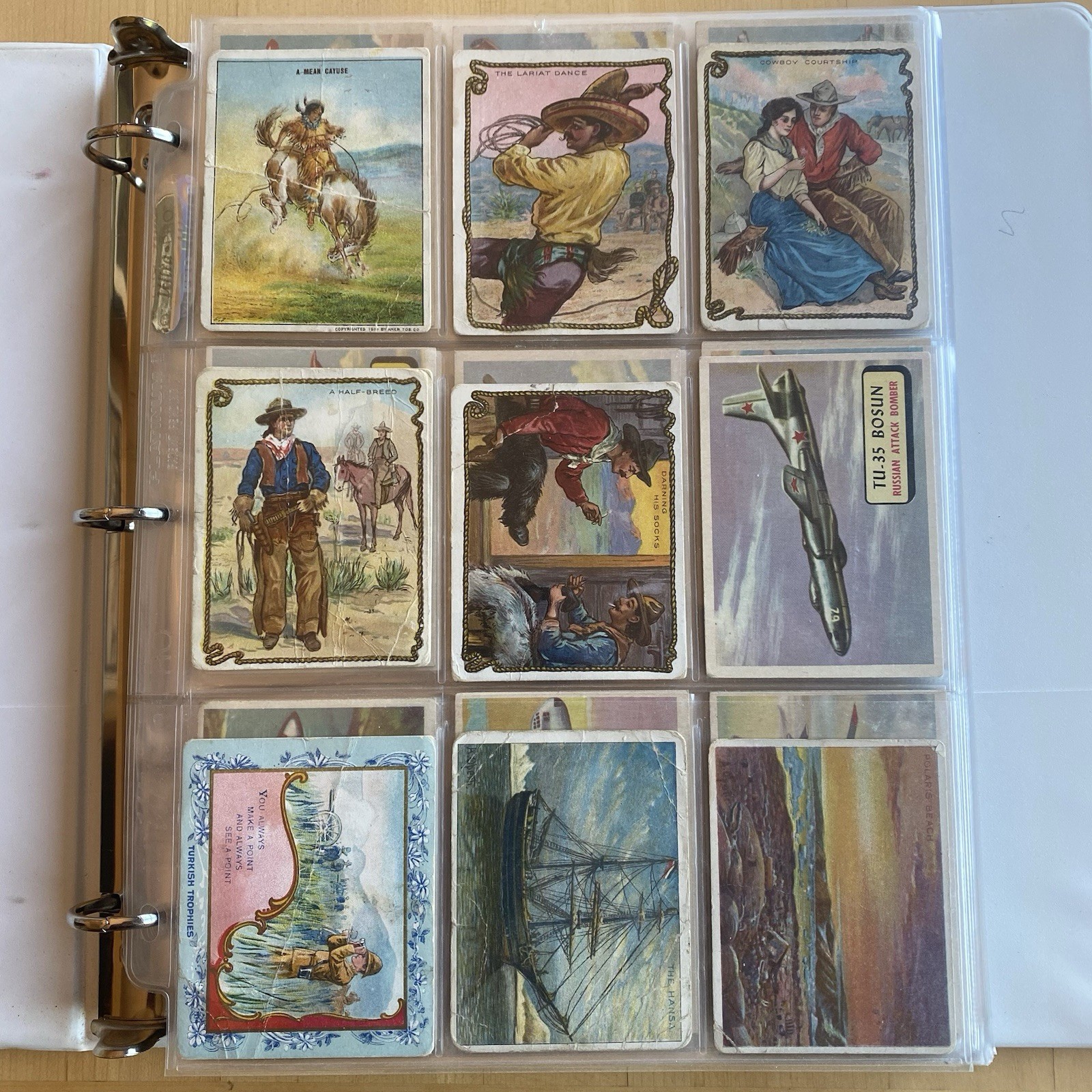 Vintage Hassan Cigarette Tobacco Cards Cowboy Indian Turkish Trophies c1910 Vintage Hassan Cigarette Tobacco Cards Cowboy Indian Turkish Trophies c1910