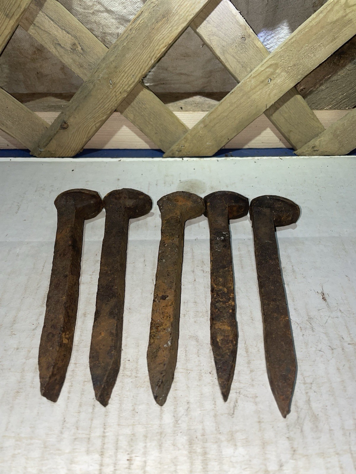 5 Vintage Railroad Spikes / New Hampshire / Old Iron / Metal Art / Train Tracks 5 Vintage Railroad Spikes / New Hampshire / Old Iron / Metal Art / Train Tracks