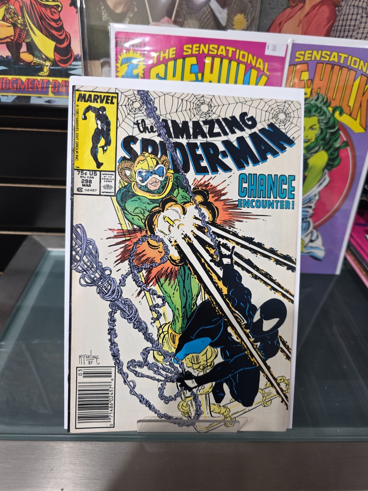 The Amazing Spider-Man #298 Newsstand Variant (1988) 1st Venom Cameo The Amazing Spider-Man #298 Newsstand Variant (1988) 1st Venom Cameo
