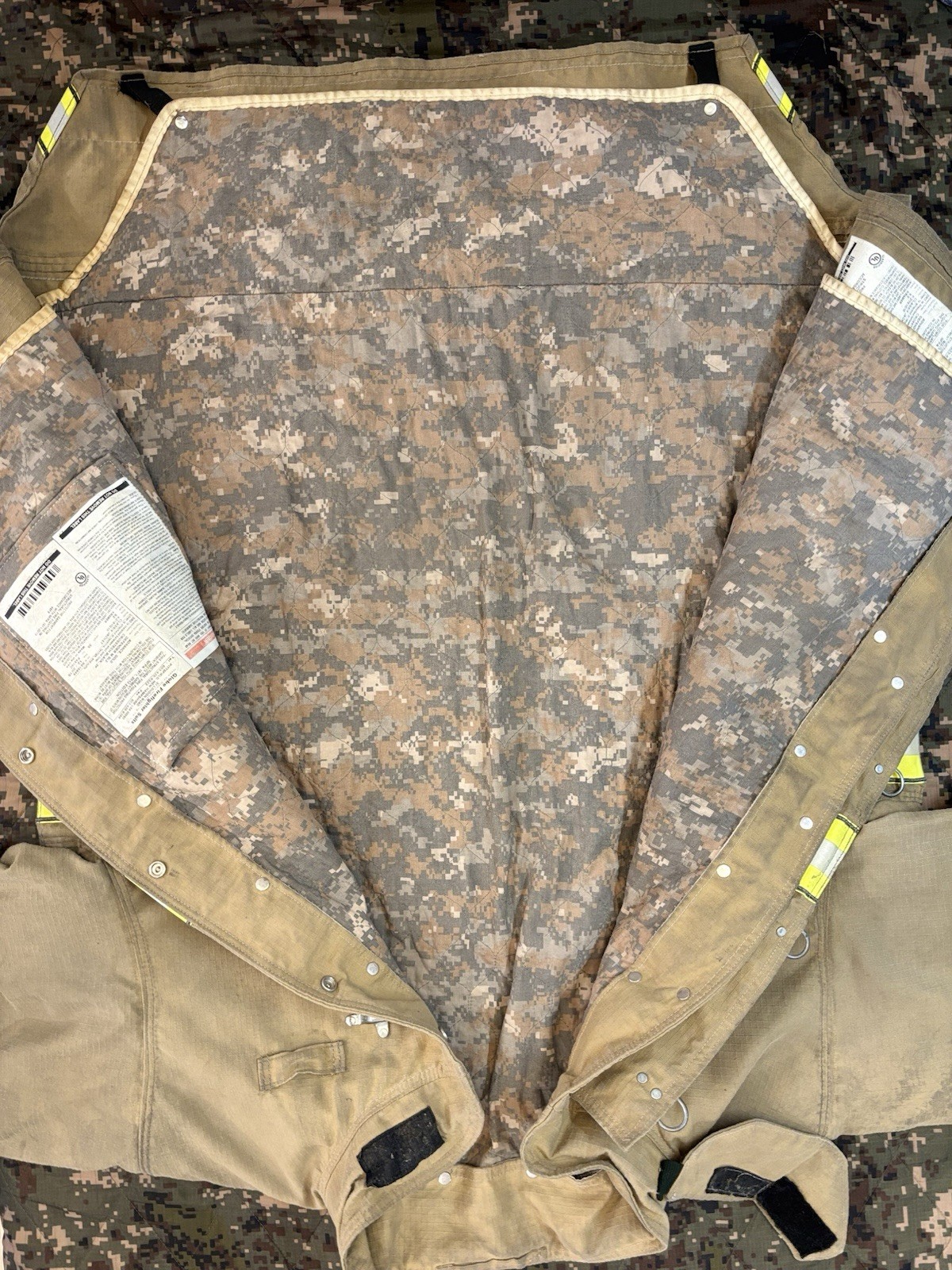 UCP-D Lined Firefighter's Coat UCPD Experimental Camo Nomex Army Rangers UCP-D Lined Firefighter's Coat UCPD Experimental Camo Nomex Army Rangers