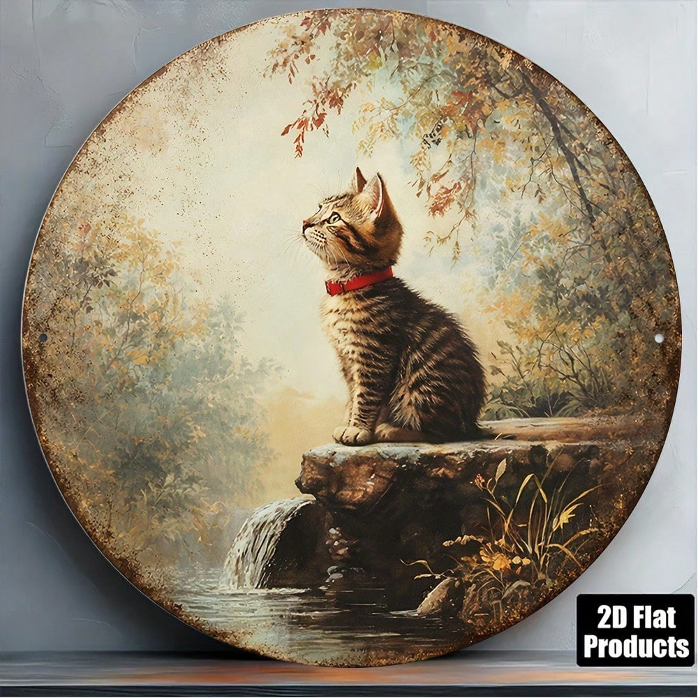 CIFbuy Vintage Tabby Cat Wall Art, CIFbuy Vintage Tabby Cat Wall Art,