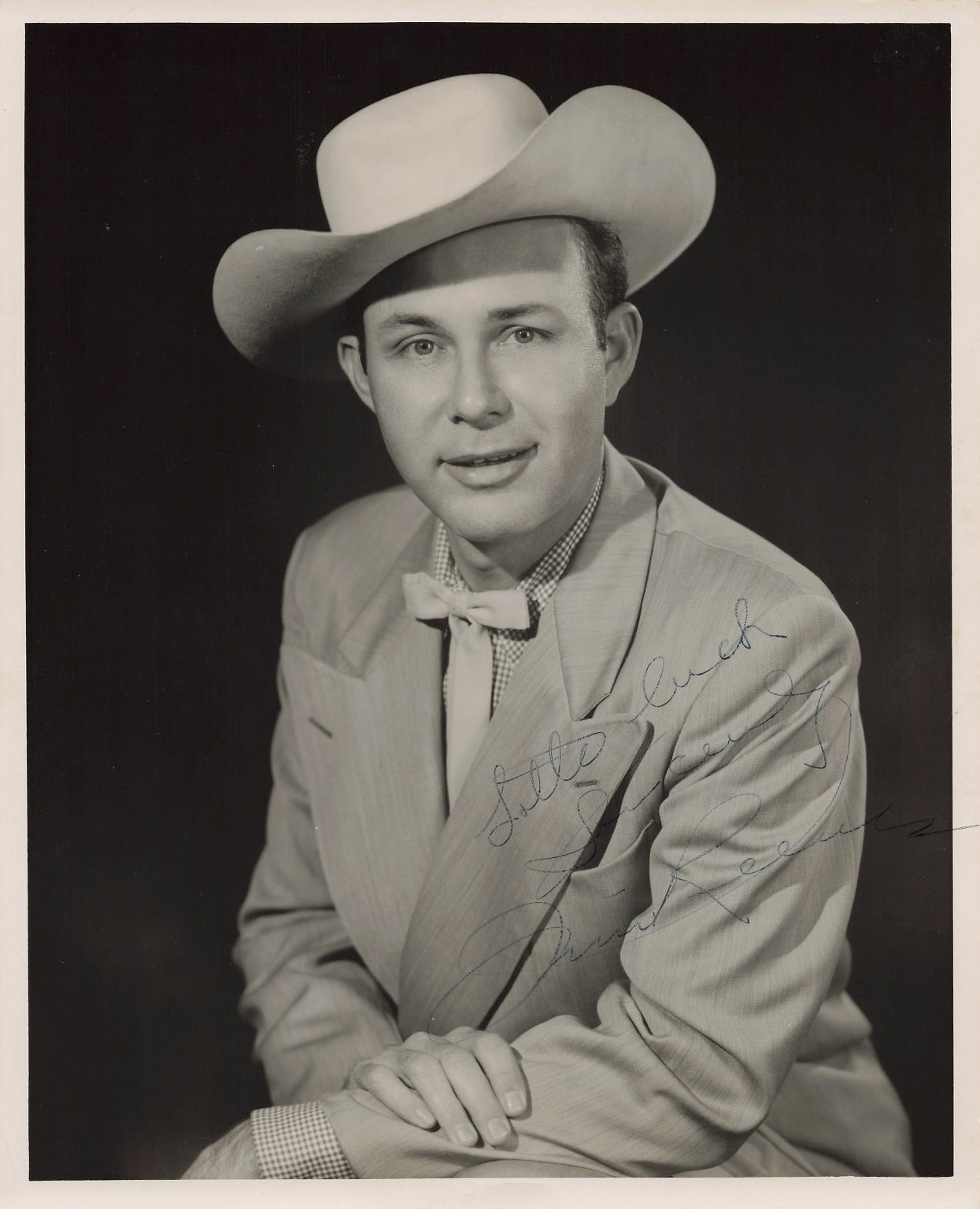 Jim Reeves Autographed 8x10 Photo Black & White Country Music Singer Jim Reeves Autographed 8x10 Photo Black & White Country Music Singer