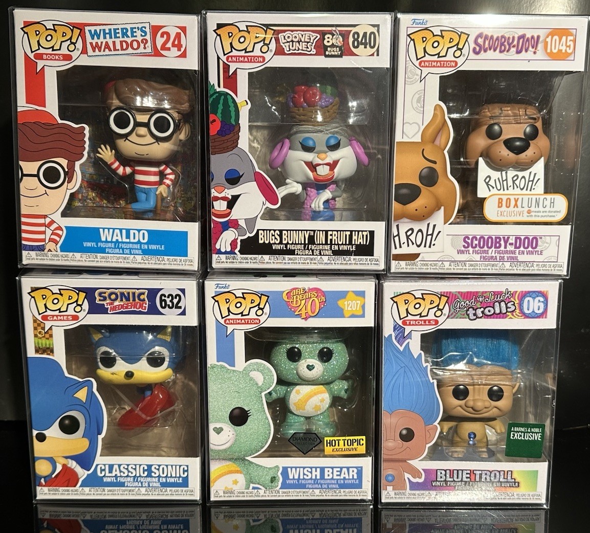 Funko Pop Lot Of 6 Kids Toys Games Cartoons Books In Protectors Ships Free Funko Pop Lot Of 6 Kids Toys Games Cartoons Books In Protectors Ships Free