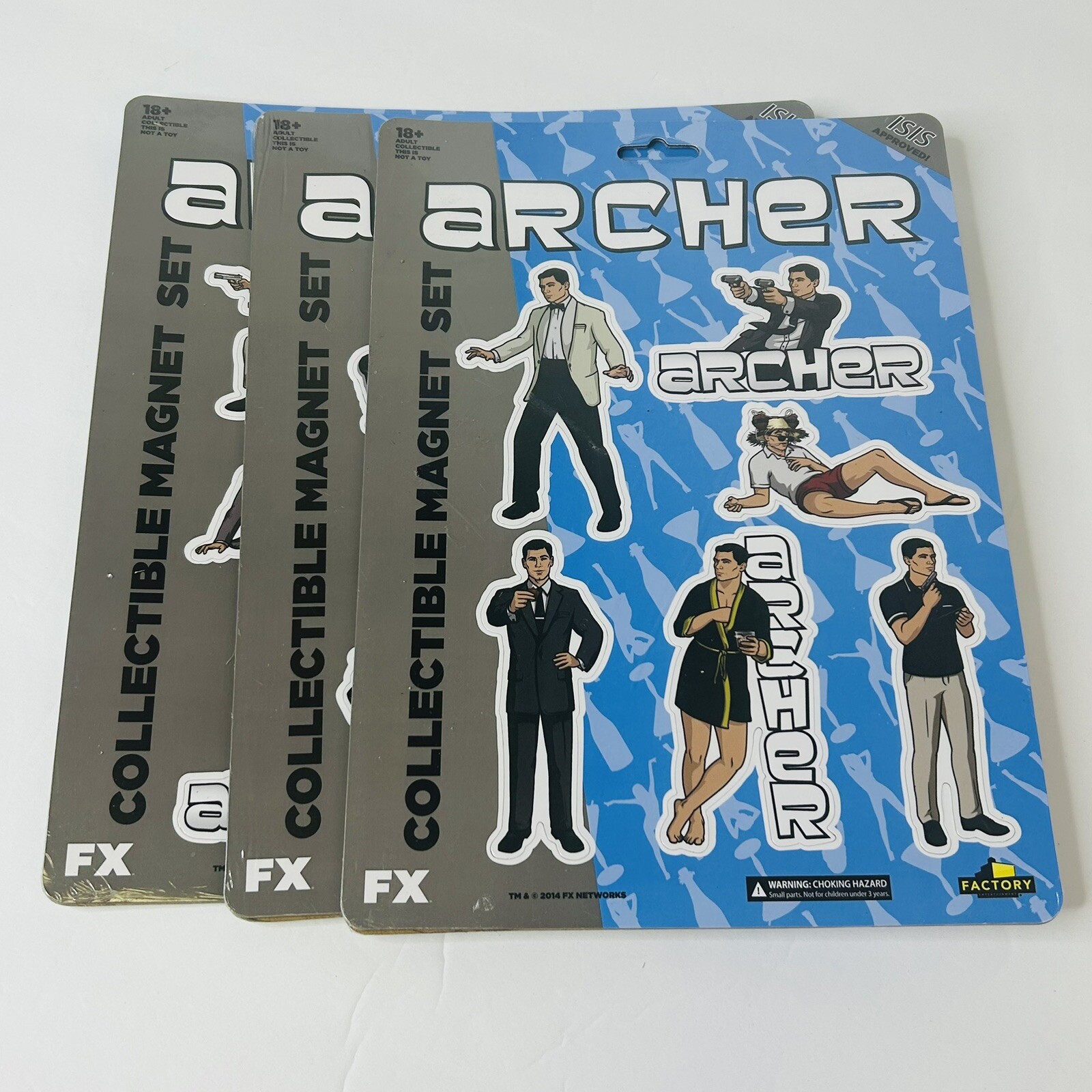 Archer Magnet Set Of 3 Animated FX Factory Entertainment Collectible