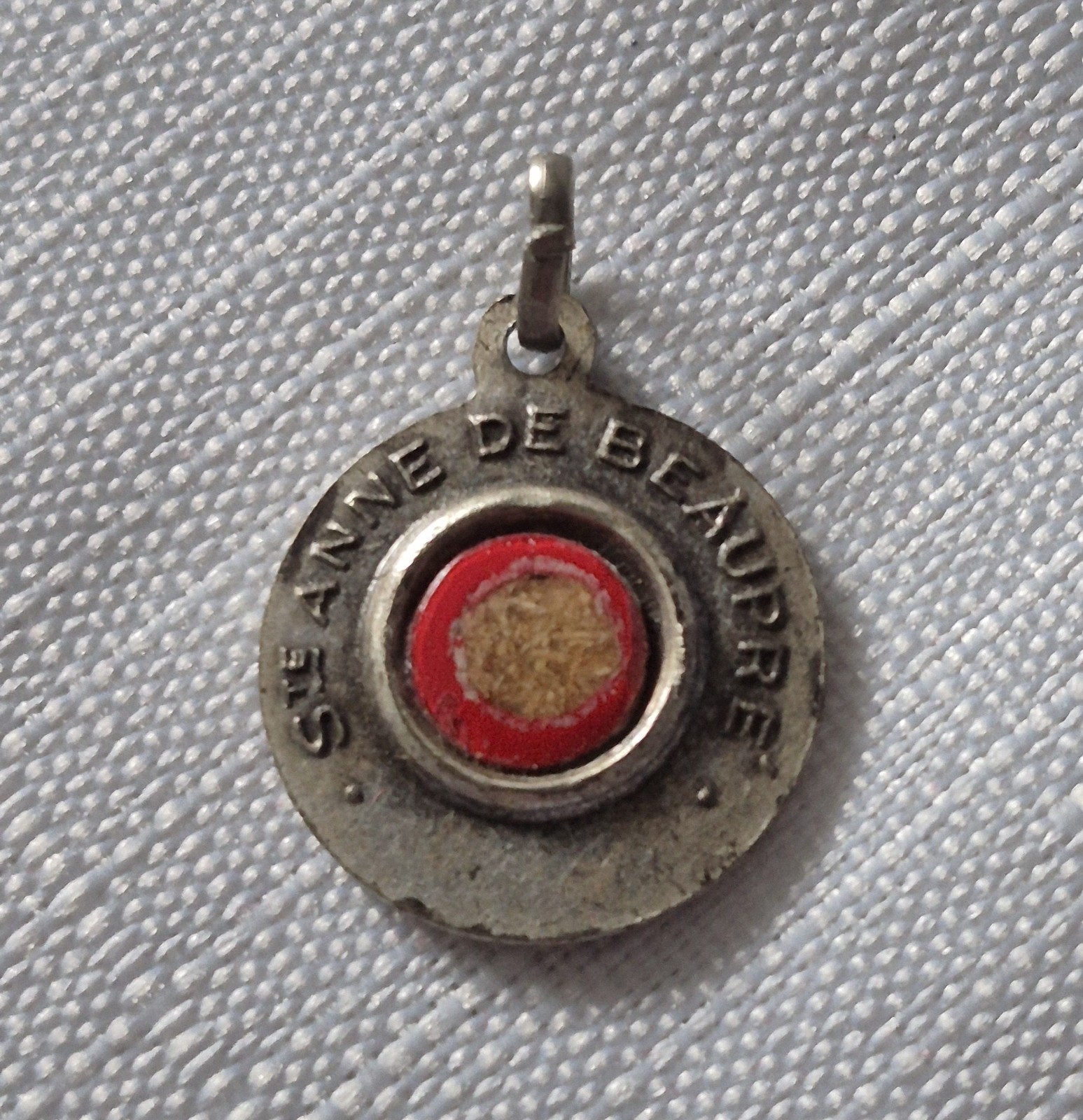 St. Anne De Beaupre Relic Medal Charm Mother of the Virgin Mary VGC St. Anne De Beaupre Relic Medal Charm Mother of the Virgin Mary VGC