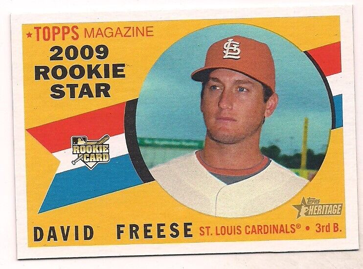 2009 Topps Heritage Rookie David Freese St. Louis Cardinals #555