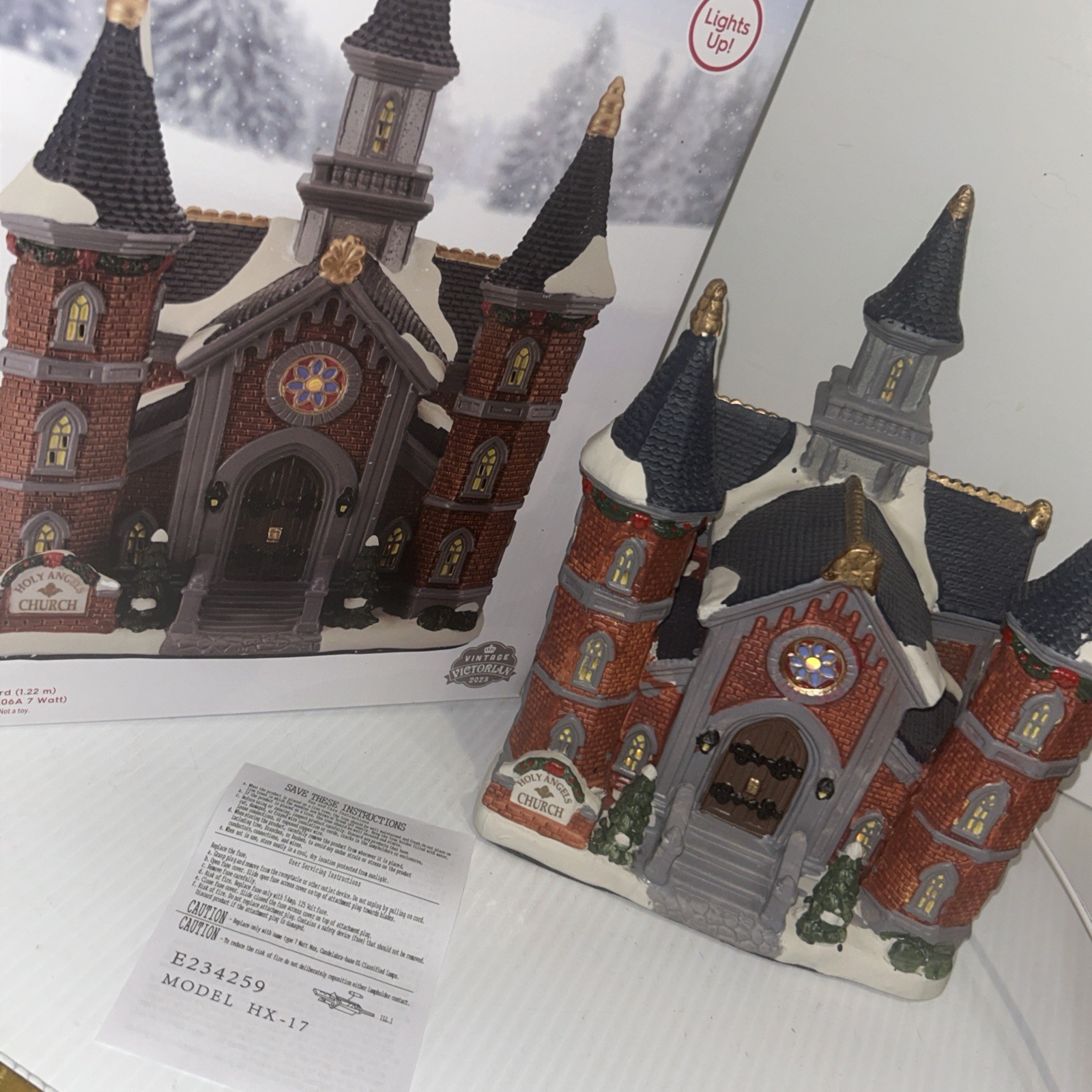 Holiday Time Church Victorian Collection Lighted Christmas Village Holiday