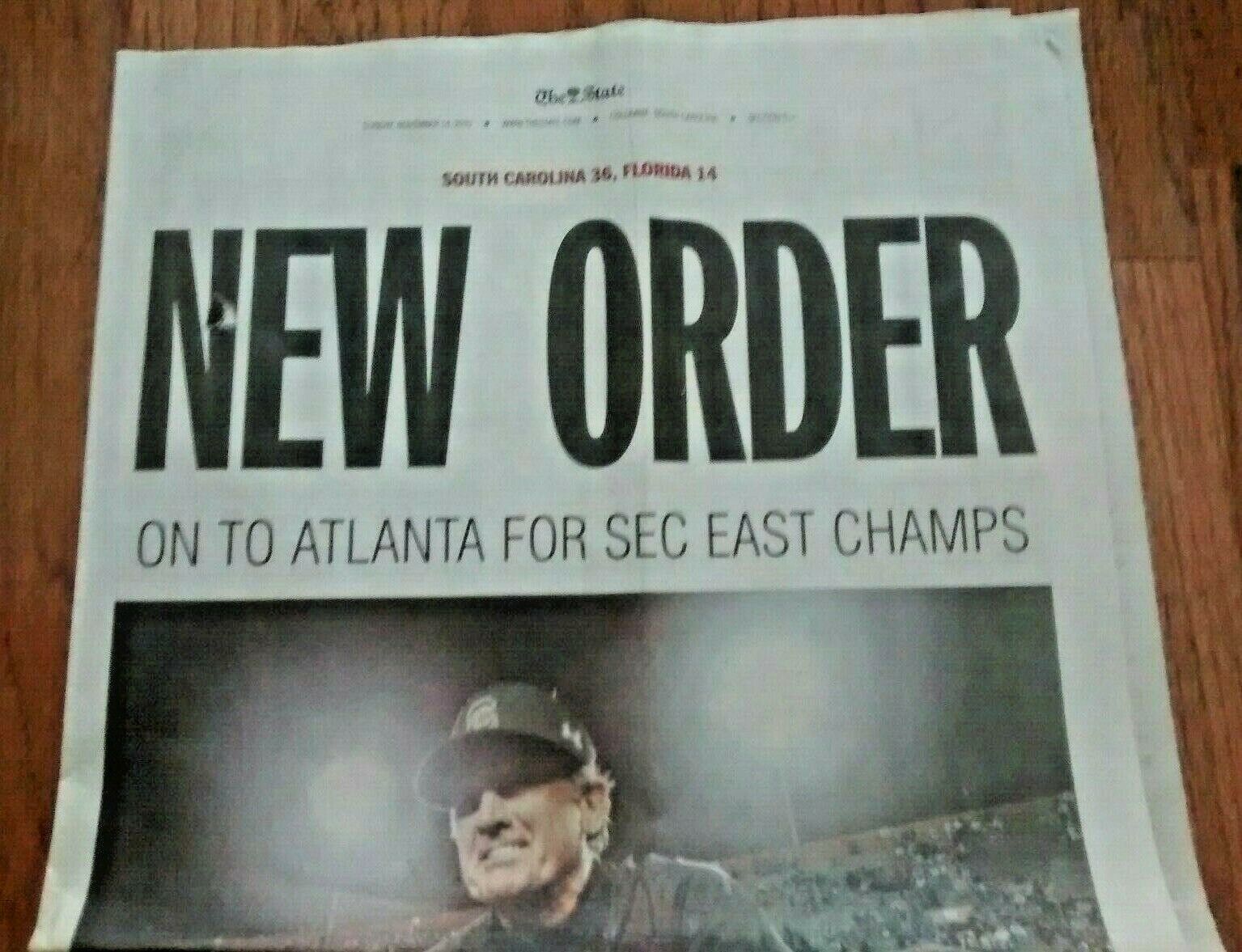 11-14-2010 The State Newspaper : NEW ORDER  USC beats FL for SEC EASTERN CROWN 