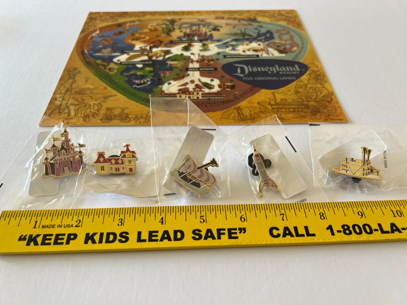 Disneyland Original Lands Pin Set 2005 GWP 5 Pins Disneyland Original Lands Pin Set 2005 GWP 5 Pins