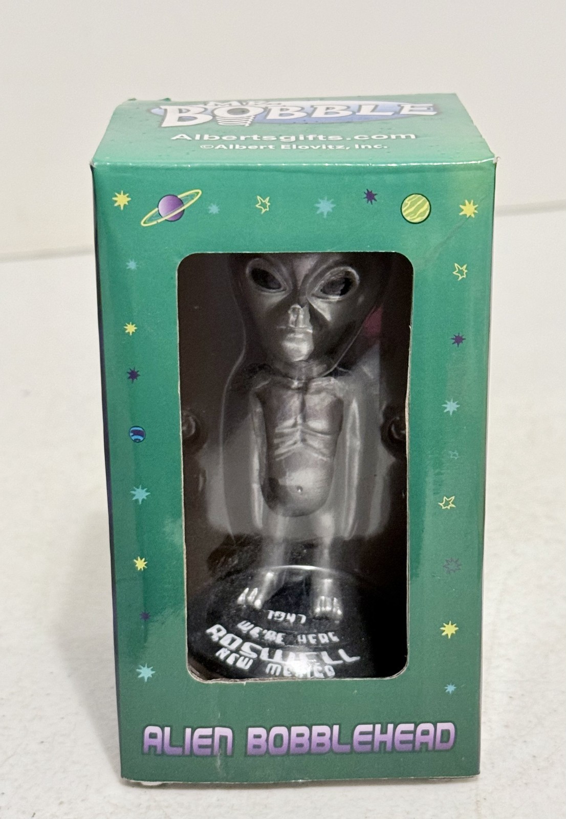 Albert's Gifts 2011 Mr. Bobble Silver ALIEN BOBBLEHEAD Roswell New Mexico - NEW Albert's Gifts 2011 Mr. Bobble Silver ALIEN BOBBLEHEAD Roswell New Mexico - NEW
