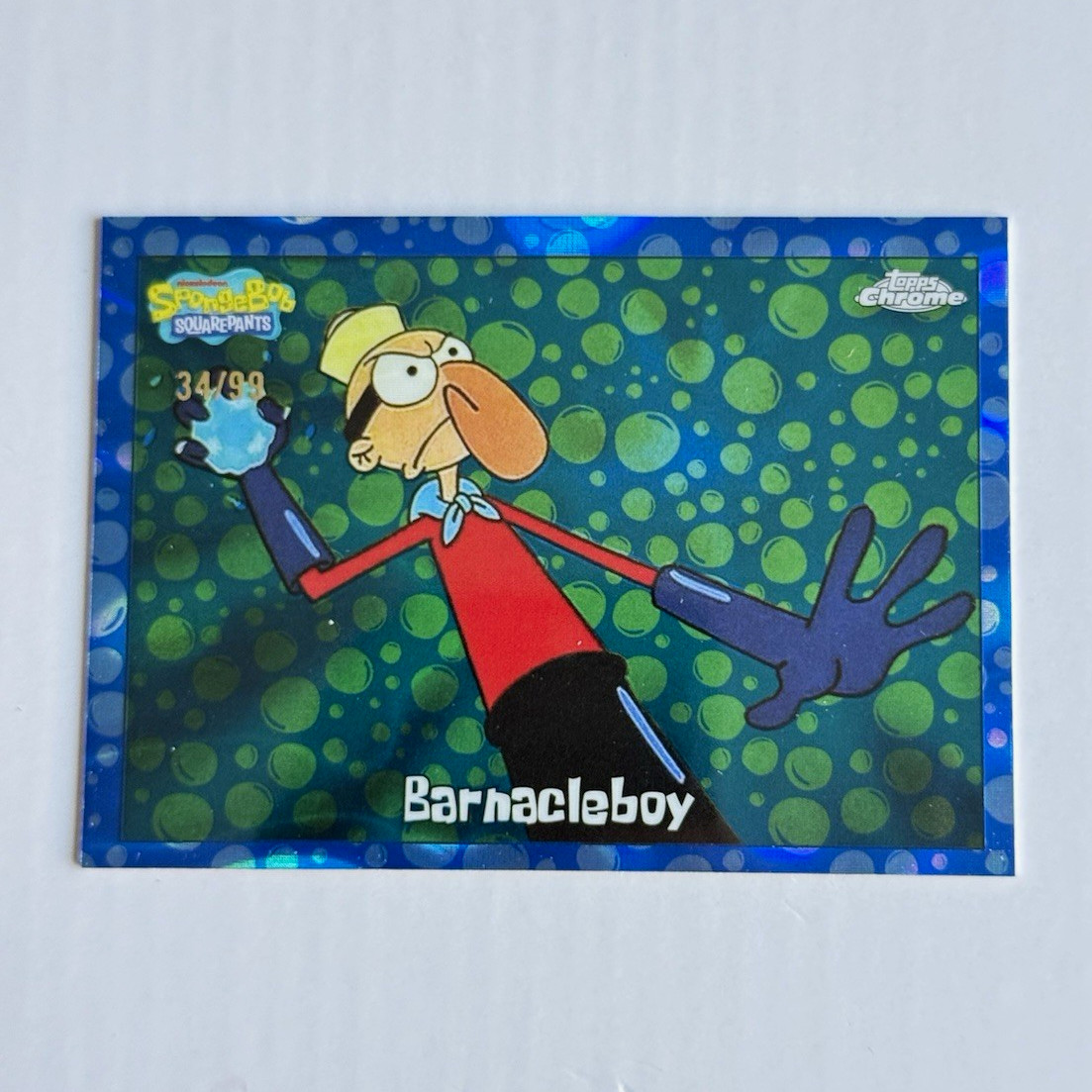 2025 Topps Chrome SpongeBob SquarePants 25 #7 Barnacleboy Serial #/99 2025 Topps Chrome SpongeBob SquarePants 25 #7 Barnacleboy Serial #/99