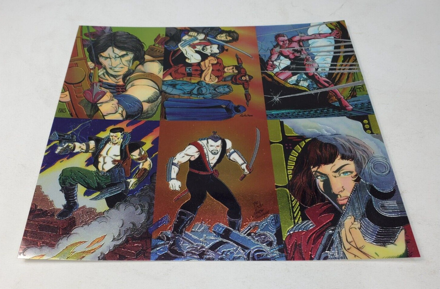 Turok Promo Card uncut sheet Valiant Comics 1993 Upper Deck