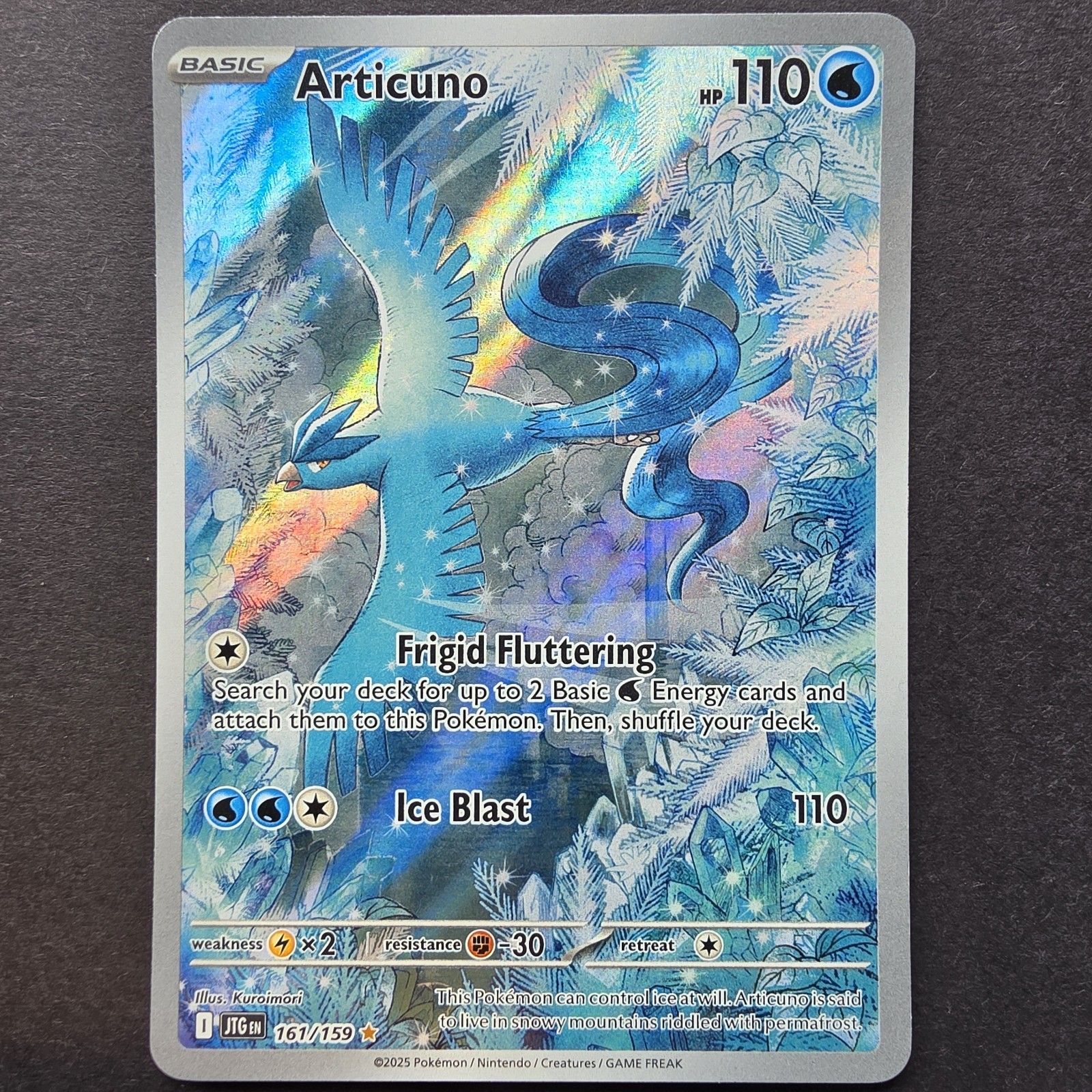 Articuno 161/159 S&V Journey Together Illustration Rare Pokemon TCG English Card Articuno 161/159 S&V Journey Together Illustration Rare Pokemon TCG English Card