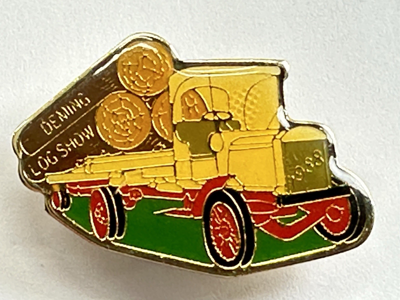 Vintage Deming Log Show 1988 Pin Event Benefiting Busted Up Loggers Deming WA Vintage Deming Log Show 1988 Pin Event Benefiting Busted Up Loggers Deming WA