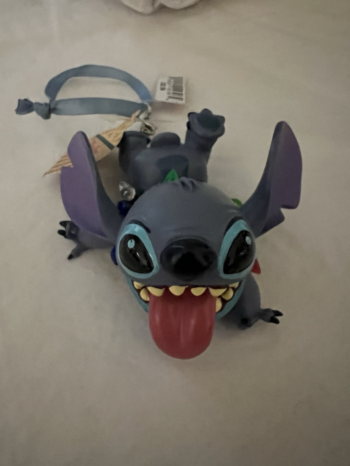 NWT Rare Disney Parks Ornament 2021 Stitch Upside Down With Christmas Lights NWT Rare Disney Parks Ornament 2021 Stitch Upside Down With Christmas Lights