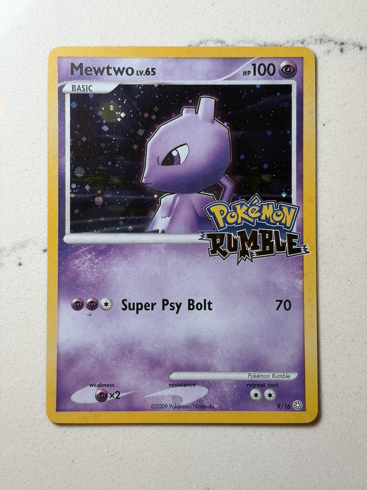 Pokemon TCG Mewtwo Holo Promo #9 Rumble English Basic 100 HP Pokemon TCG Mewtwo Holo Promo #9 Rumble English Basic 100 HP