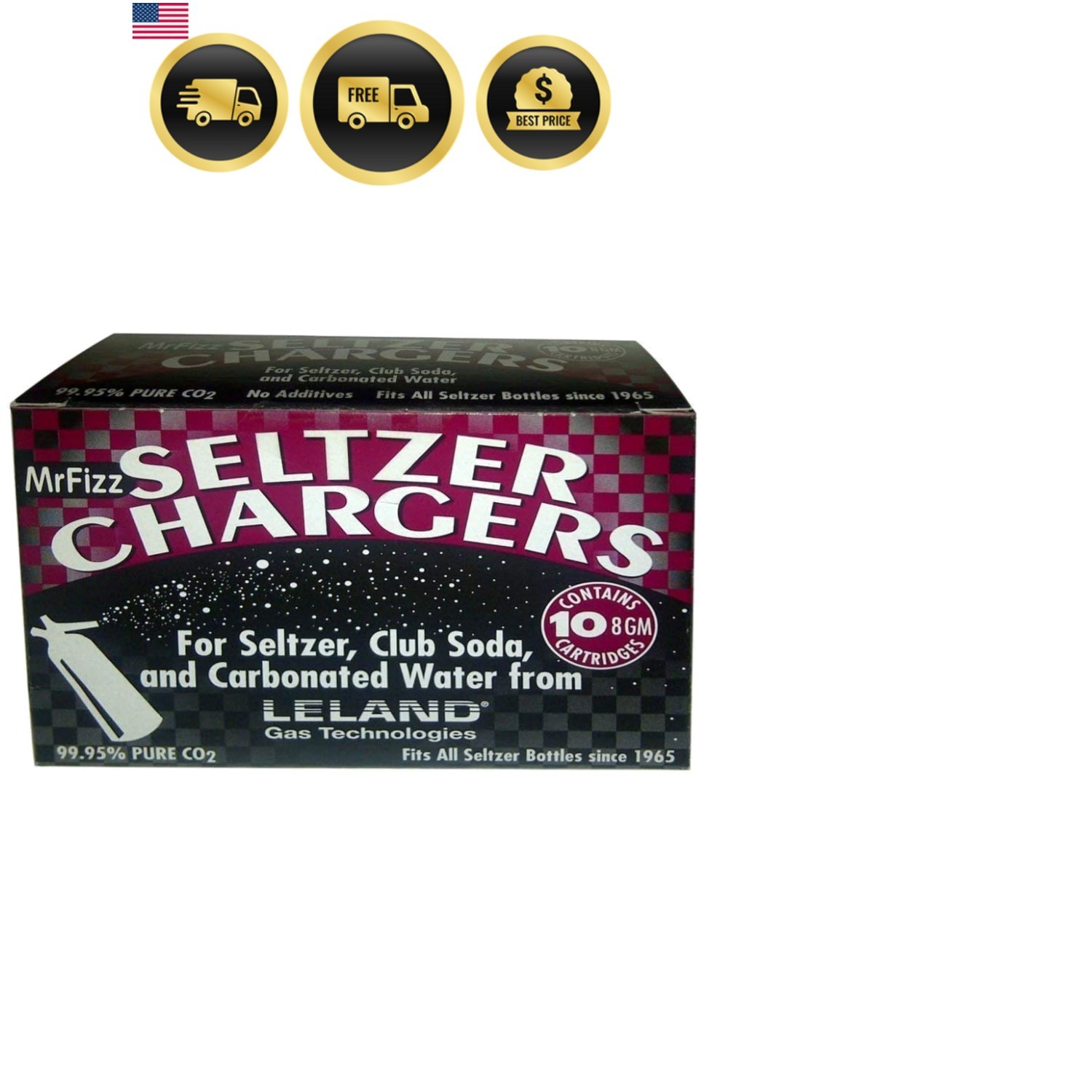 Leland Soda Chargers Seltzer Chargers Co2, 40 Count,Silver Leland Soda Chargers Seltzer Chargers Co2, 40 Count,Silver