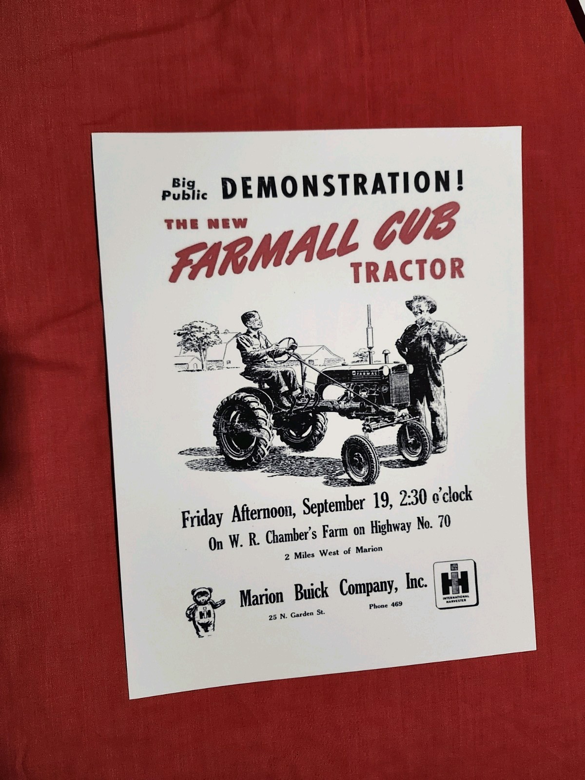 farmall Cub Tractor Advertising McCormick Deering Advertising farmall Cub Tractor Advertising McCormick Deering Advertising