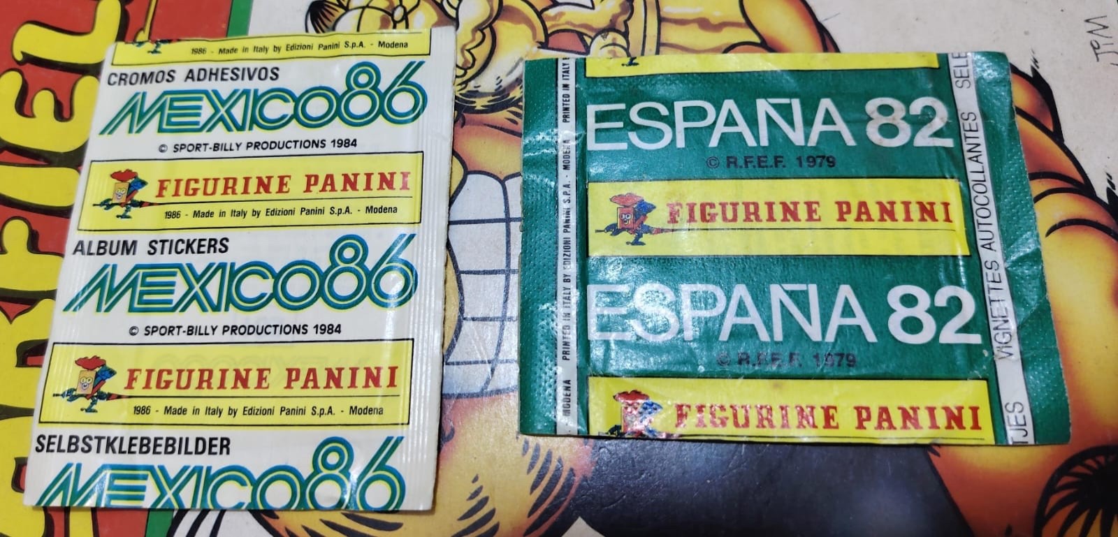 Mexico 86 and Espania82 world cup panini sticker packs