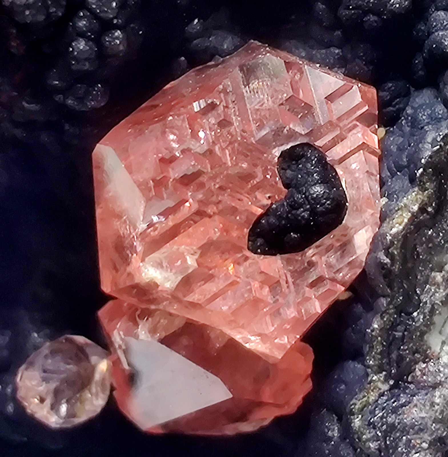 Rhodochrosite crystals on matrix. Uchucchacua Mine, Lima, peru. 16 grams. Rhodochrosite crystals on matrix. Uchucchacua Mine, Lima, peru. 16 grams.