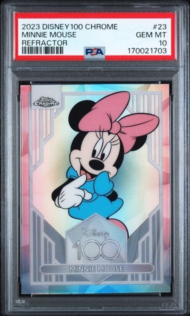 2023 Topps Chrome Disney #23 Minnie Mouse Refractor PSA 10 2023 Topps Chrome Disney #23 Minnie Mouse Refractor PSA 10
