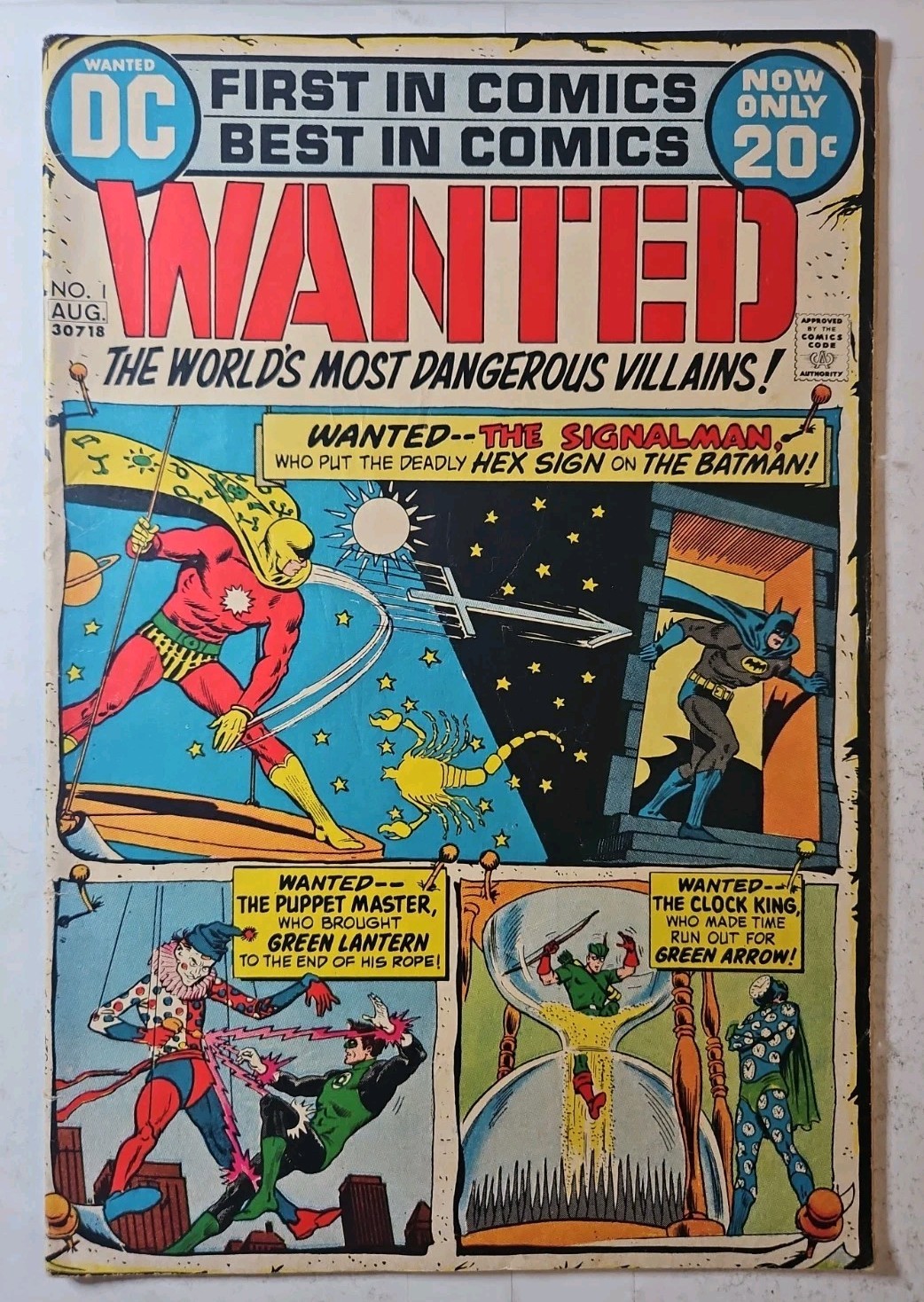 Wanted. the World's Most Dangerous Villains #1 (DC 1972) Vf- Ships In Toploader Wanted. the World's Most Dangerous Villains #1 (DC 1972) Vf- Ships In Toploader