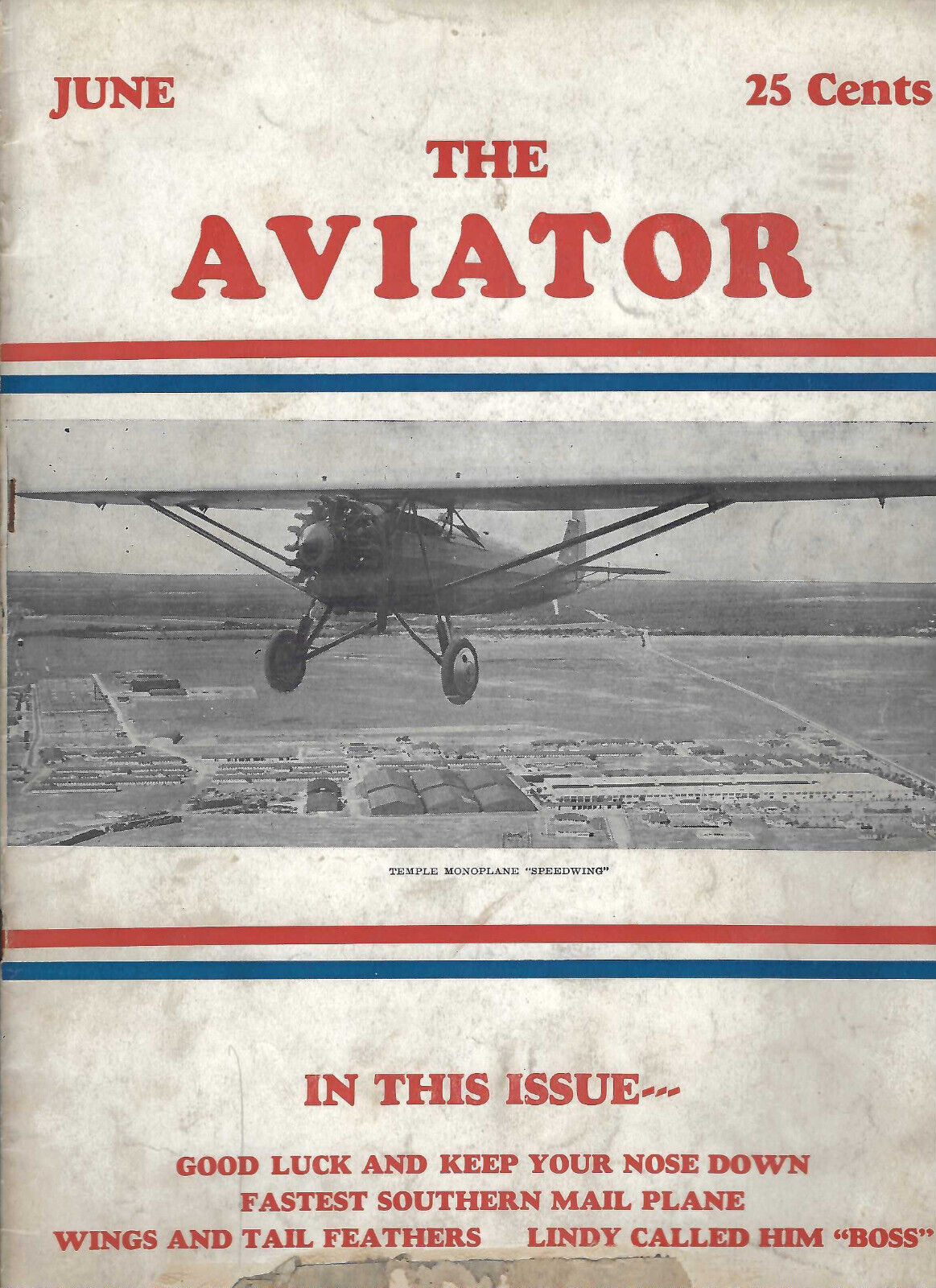 VTG 1928 'THE AVIATOR' MAGAZINE ADM BYRD/FOKKER F-10/PRUDDEN MONOPLANE/BOEING/+