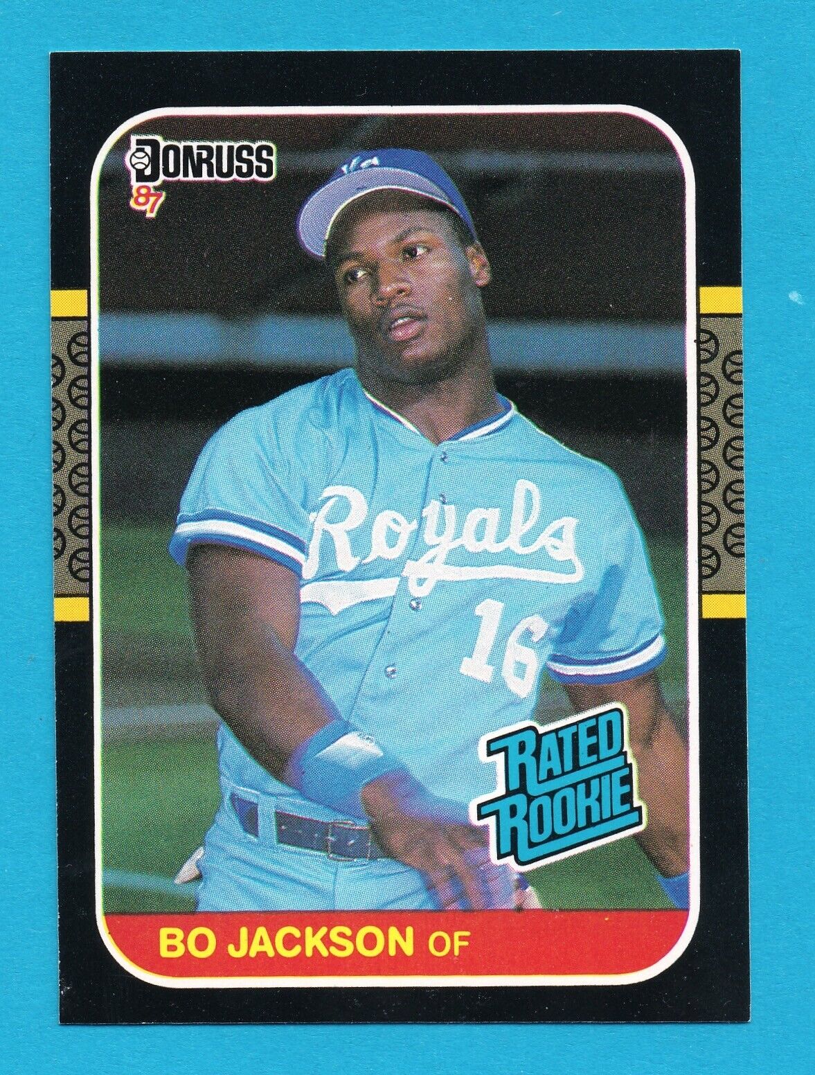 BO JACKSON 1987 DONRUSS RATED ROOKIE #35  K.C. ROYALS ROOKIE CARD RC 