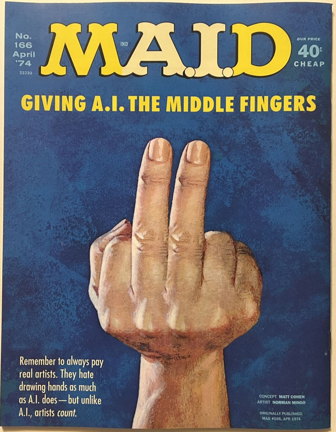 MAD MAGAZINE #41 FEB 2025 NEW MATERIAL AI MIDDLE FINGER