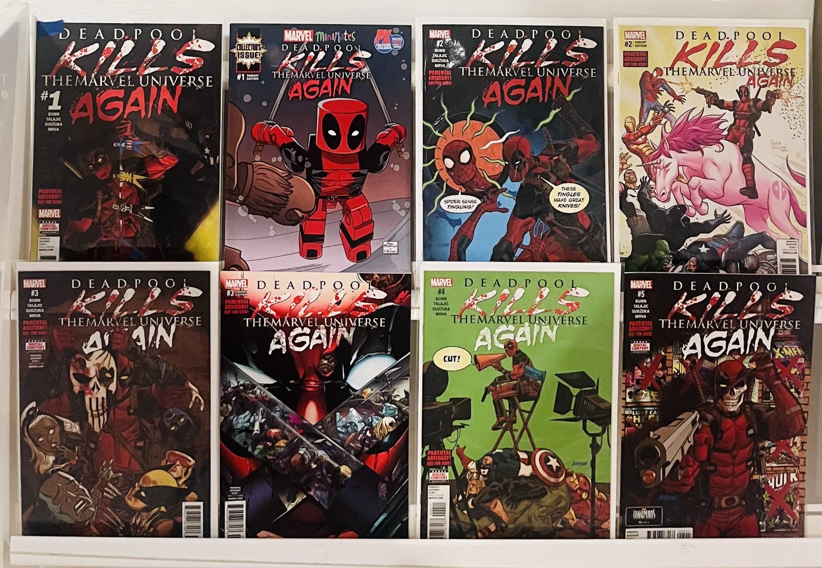 8 DEADPOOL KILLS THE MARVEL UNIVERSE AGAIN #1-5 COMPLETE SET + VARIANTS 2017 NM-
