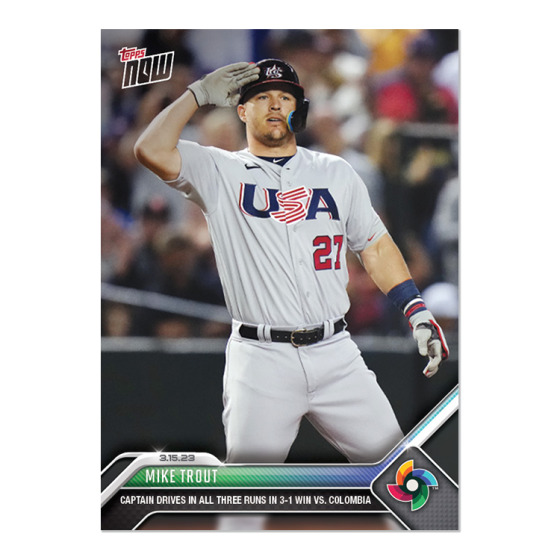 2023 Topps Now Mike Trout #WBC51 - World Baseball Classic - Team USA